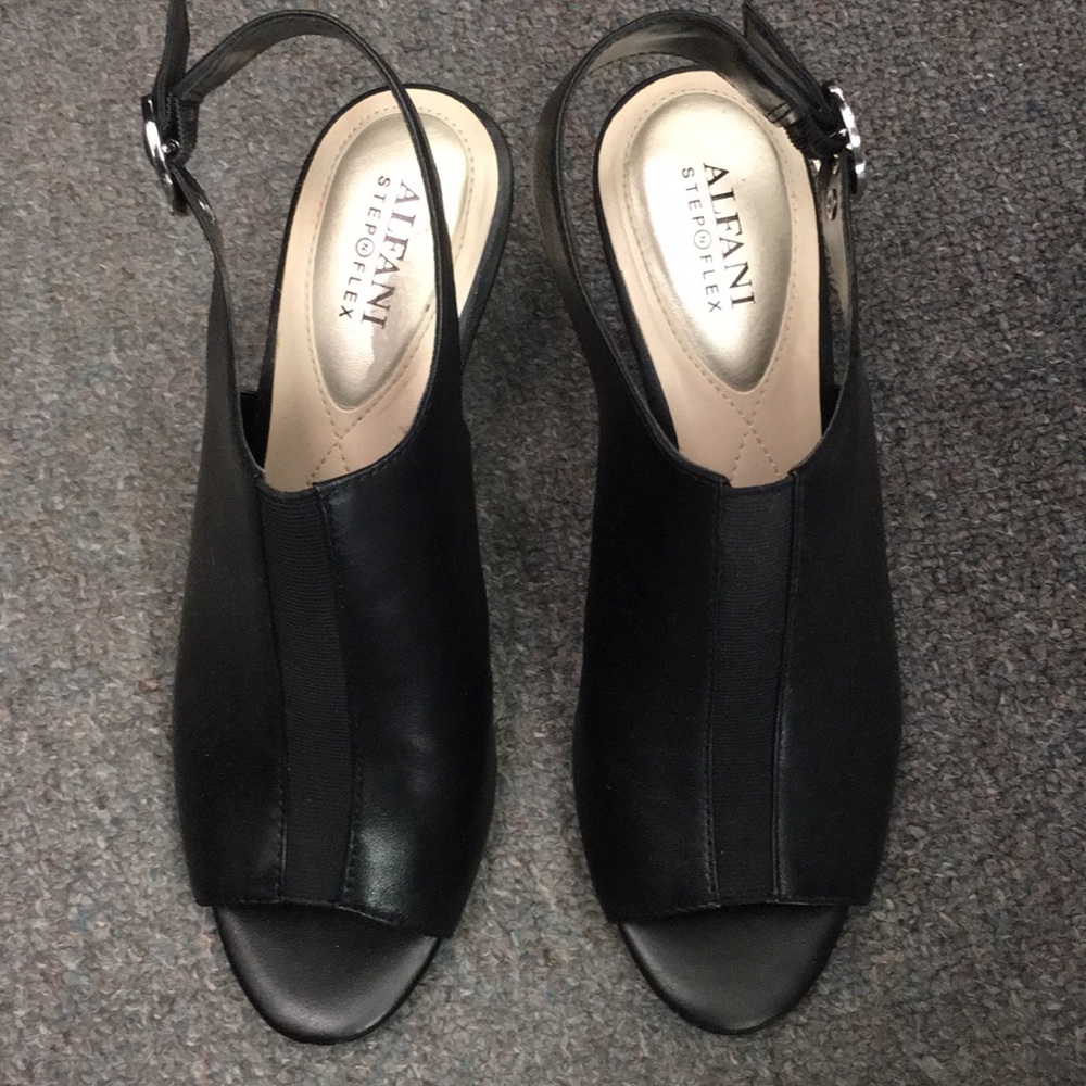 Alfani Step Flex sling back shoe, peep toe, sz 7